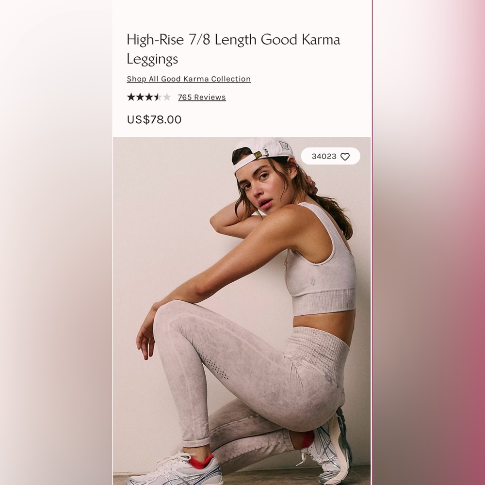 Size medium/Large


NWT Free people High-Rise 7/8 Length Good Karma Leggings